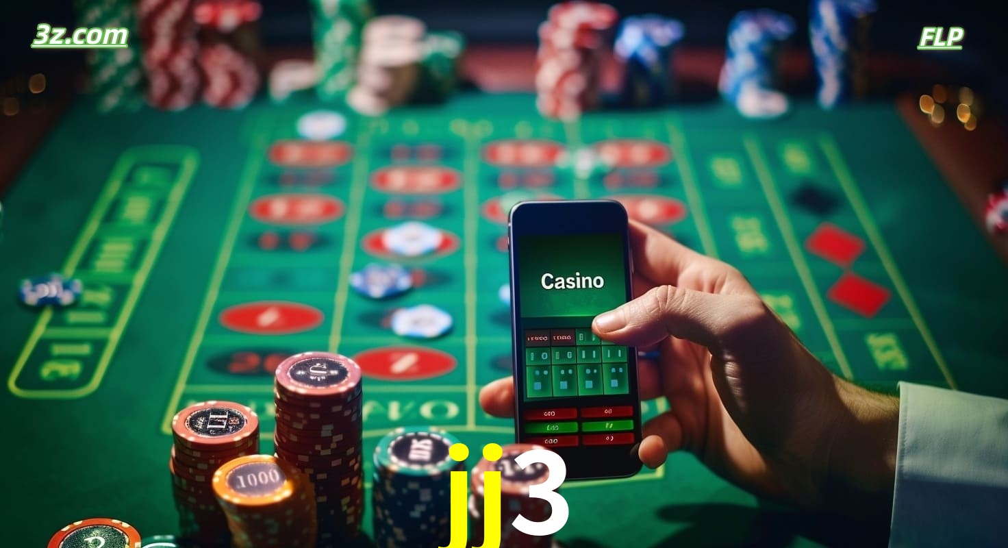 Cassino online móvel jj3 com apostas em roleta e fichas de pôquer