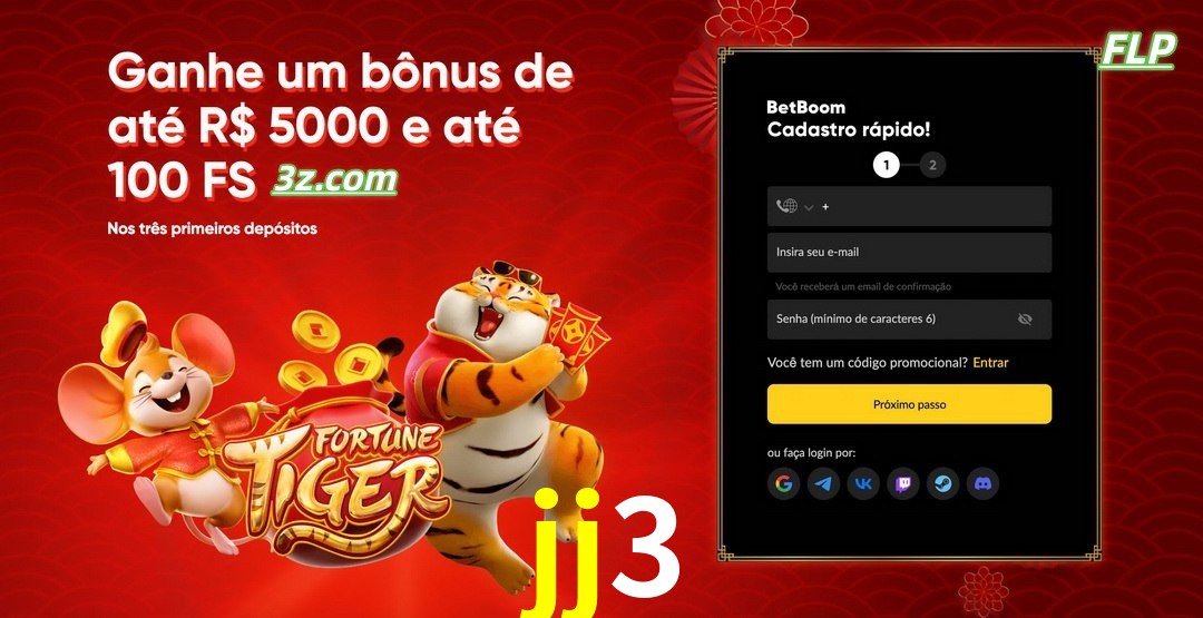 jj3 cassino Brasil bônus de boas-vindas até R$5000 e 100 free spins